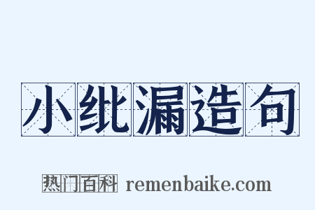 小纰漏造句是什么意思的图片